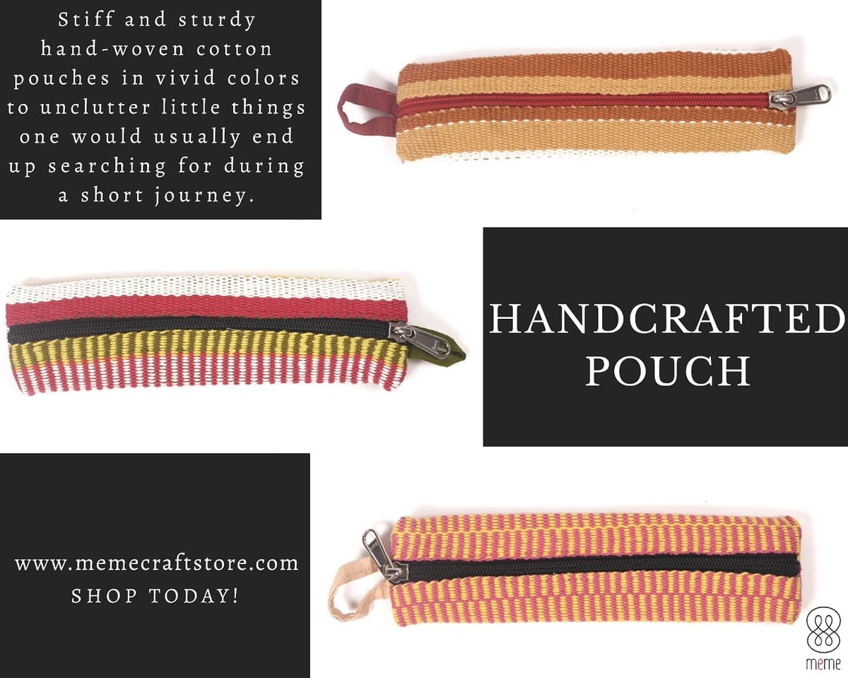 memecraftstore's tweet photo. Handwoven Cotton Pouches ✨💕
Shop @ https://t.co/b687H0kwWi
.
.
.
.
.
.
.
#memecraftstore #memeposts #ecofriendlygiftstore #onlinegiftstore #handmadewithlove❤️ #shoplocal #vocalforlocal https://t.co/GTGXXSEF4D