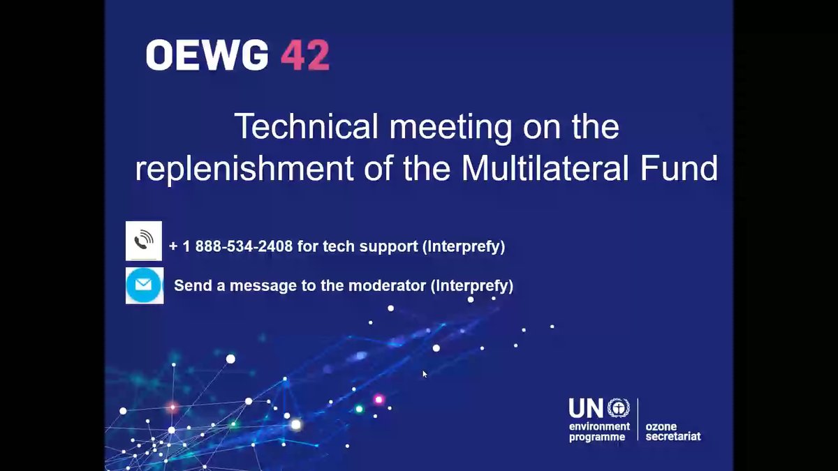 IISD_ENB's tweet photo. We are covering the #MontrealProtocol #OEWG42 online technical session
The Technology & Economic Assessment Panel Task Force's report on the #MultilateralFund replenishment for 2021-2023 will be discussed
Follow our coverage at: https://t.co/z0K2ARNrO9
#ozone #KigaliAmendment https://t.co/eEvctuSsAP