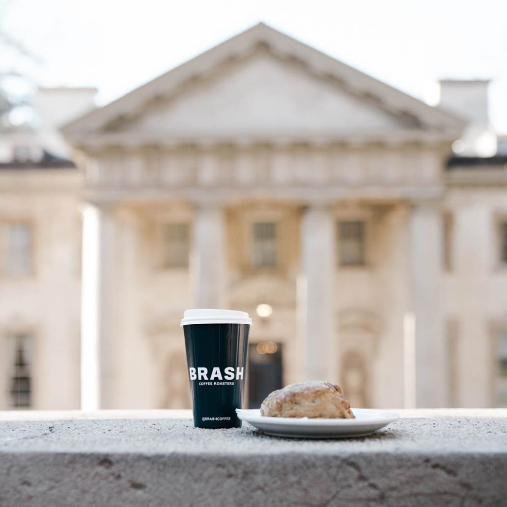 Our friends at BRASH Coffee are ready for you; and the new 60-foot table in our Entrance Garden is perfectly sized for a [very] socially distant cup of coffee with friends and family. ☕🌳