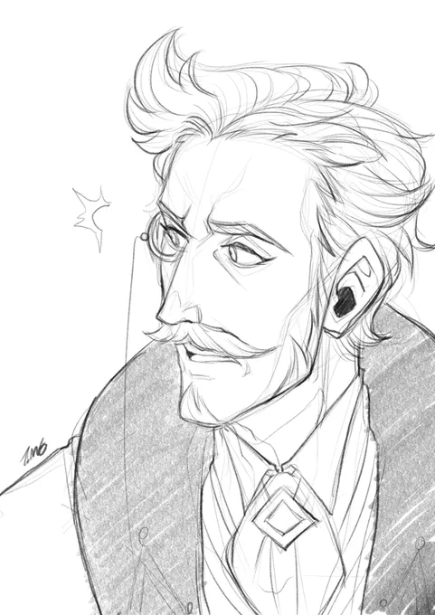 Old iPad scribble of Hanneman that I don't think I uploaded on main. #FE3H 