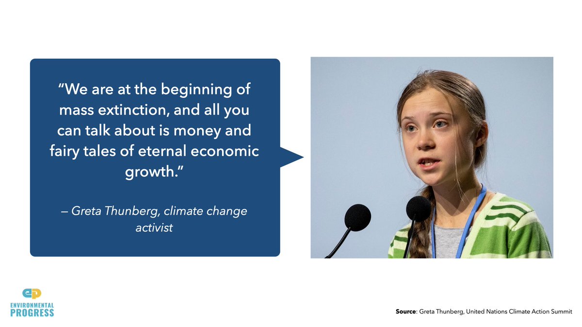 Last year,  @GretaThunberg & others wrongly claimed we are in "mass extinction" while  @AOC claimed "world is gonna end in 12 years""I want you to panic," said  @GretaThunbergToday 1 in 5 UK children report nightmaresEco-anxiety rising around the worldPanic causing real harm