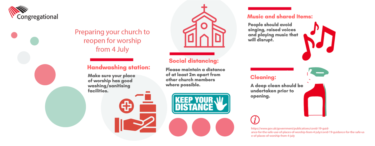 congregational's tweet photo. Preparing your church to reopen for worship from 4th July!
Please see our latest advisory article; https://t.co/zwqiC6VPHm https://t.co/qCZkxrTBpy