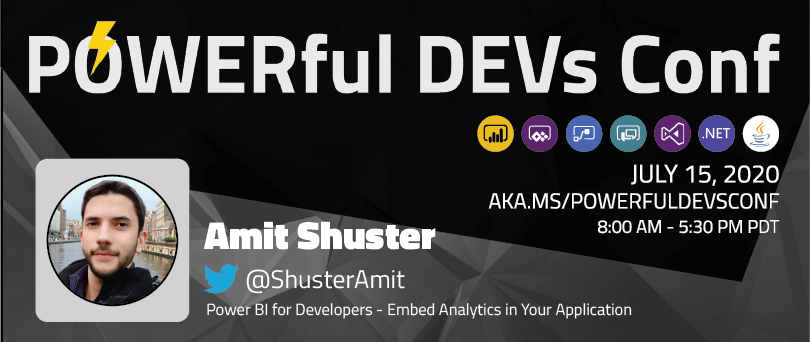 ShusterAmit's tweet photo. Don't miss POWERful DEVs Conference! 💪⚙️ https://t.co/IaeOFnF1mp 
Tomorrow 09:30 PDT Power BI Embed Analytics session 📊🔧🤩

Ask Me Anything discussion will be located on https://t.co/iW4yz3YErP immediately after the session concludes.
See you there! #PowerBI #PowerBIEmbedded https://t.co/ckIgfP5H5B