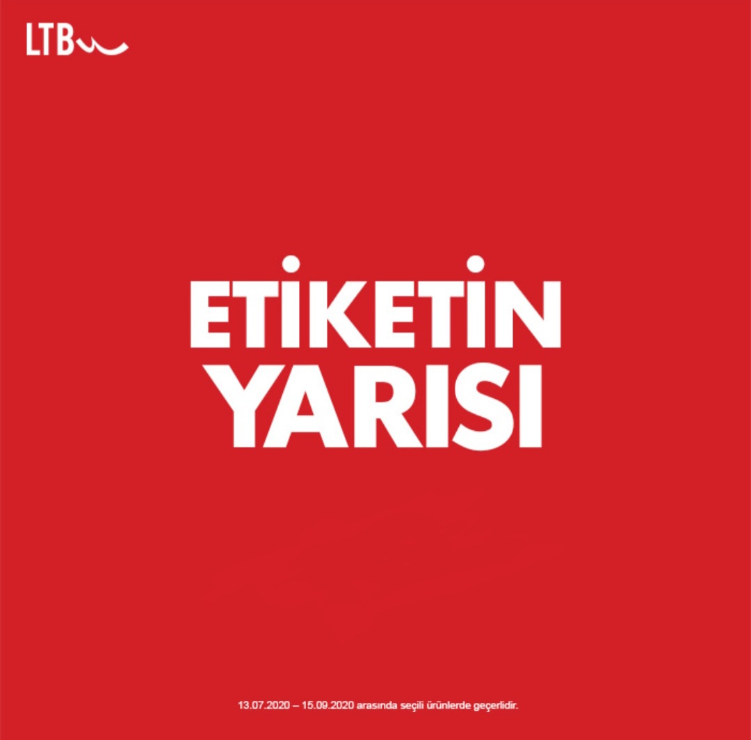 Etiketin Yarısı İndirim Fırsatı LTB Mağazalarında Başladı! https://t.co/fuSuoBrKUF