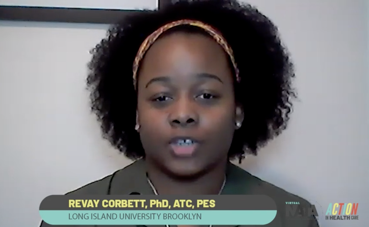 UVAEaSIL's tweet image. On-demand rapid fire presentation given by alumna Revay Corbett (@dr_roc_atc) on her dissertation work at @UVAEaSIL regarding Athletic Trainers' Perceptions on Treating and Managing Ankle Sprains. Great work, Revay! #VNATA2020 @NATAFoundation  event.vconferenceonline.com/vconference/od…