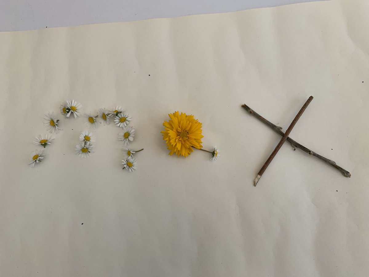 rhi2402's tweet photo. Charlotte has been busy decorating her seahorse for class and also finding materials from the garden to spell her and her baby brothers name for her forest school art.
@MissStead3 @WhiteCourtScho1 https://t.co/1XCe188rc1