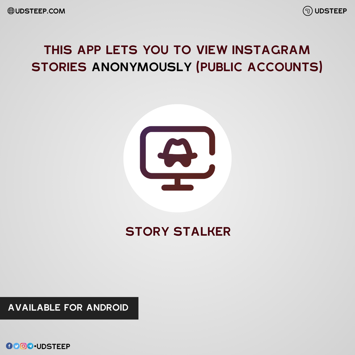 udsteep's tweet photo. This App lets You To View Instagram Stories Anonymously! (Public Accounts)

The most interesting part is you can also download stories with the app!

Available for Android Only

#Instagram #StoryStalker #Android #InstaStories #InstagramStories #PlayStore #Anonymous 
#UDSTEEP https://t.co/7Ou5xCFaki
