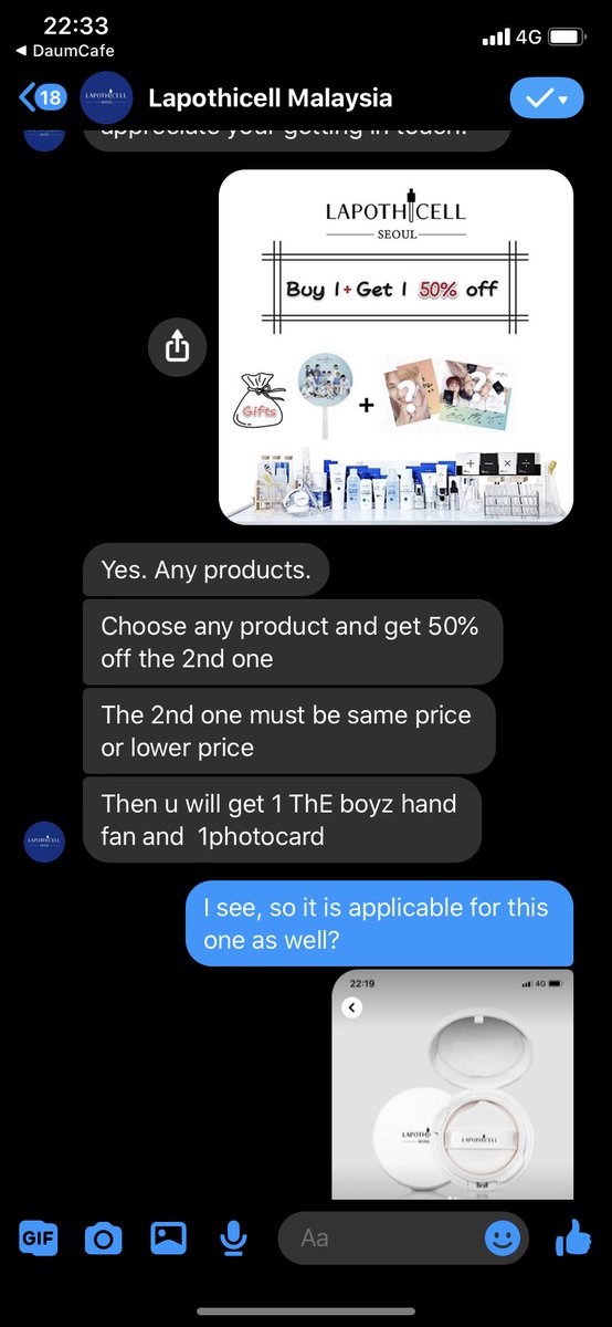 So basically, I sent messager to this page regarding the item. So basically you should any 2 product of lapothicell to get the boyz gift