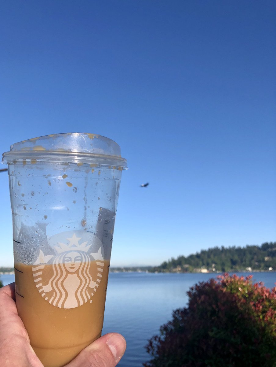 bre_grubbs's tweet photo. The pandemic sucks, but my morning walks with @KPGrubbs along #lakewashington with our @Starbucks are a bright spot in my day and the best part of our #newnormal. #newroutine #pnwsummer #freshairandcaffeine #pandemic #gooutside https://t.co/5XDBnSrjPa