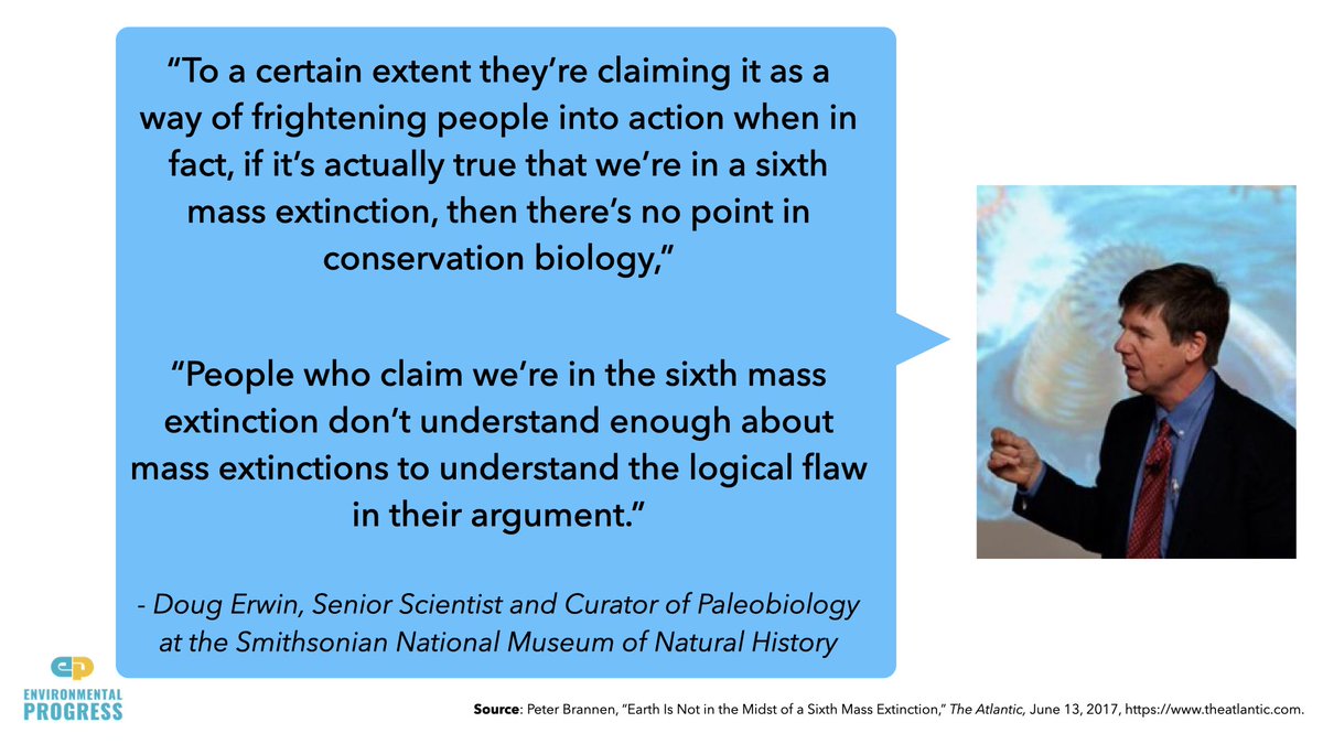 But isn't some amount of exaggeration justified?Here's what a leading conservation scientist says:"If it's actually true that we're in a sixth mass extinction then there's no point in conservation biology"Making people depressed hurts conservationInspiring people helps it