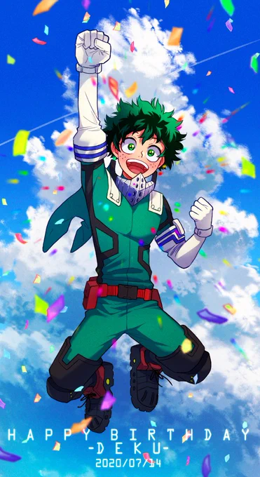 デクくんお誕生日おめでとう???
癒されるほどかわいい笑顔と強くたくましく成長するかっこいいヒーローデクの姿をこれからも見守り・応援してるからね〜っ??救けて!勝つ✊?✨
#緑谷出久誕生祭2020 