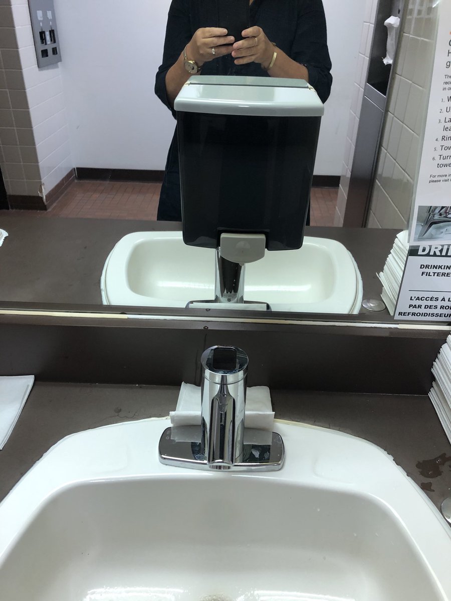 MaritStiles's tweet photo. At the Legislature today and we have new touchless faucets &amp;!nice, full soap dispensers. 

What if we could do this in all our schools and childcare centres? Let alone warm water. Or safe drinking water. 

#onpoli #onted https://t.co/XL43DdvchB