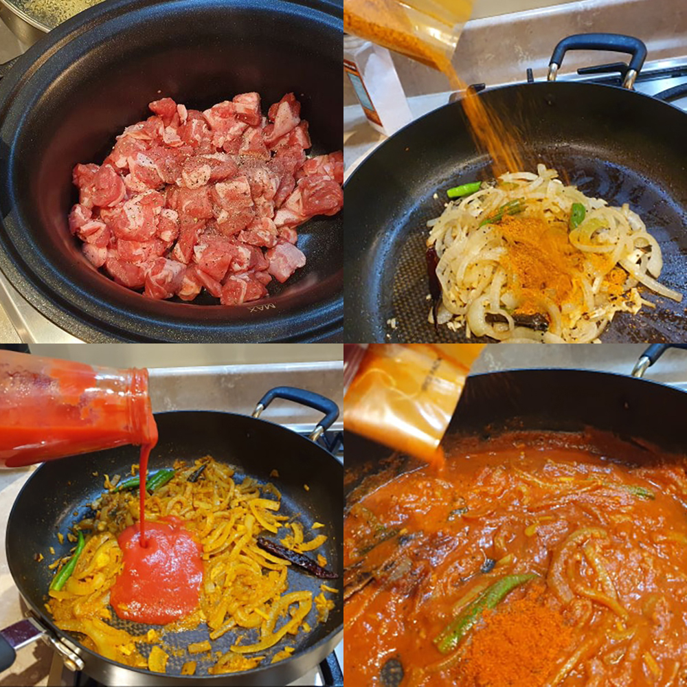 Tastesmiths's tweet photo. Jim on Facebook sent us these step by step images from his ‘Slow Cooked Lamb Madras’!
.
We love seeing your creations, hearing your tips and sharing with the community!
.
#HomeCooked #CurryNight #CurryKit #Madras #SlowCooker https://t.co/kC3C24kI7D