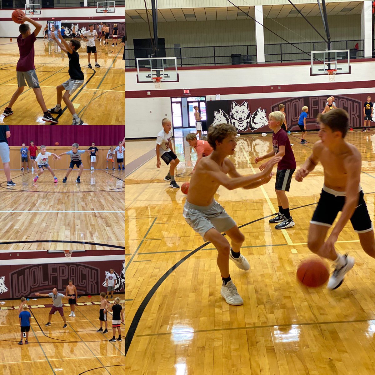 WCWolfpackHoops's tweet photo. Day 2️⃣: Defensive Stations ☑️ 🔒 #OWNIT #JUSTNEVERSTOP https://t.co/joEP46AlU5