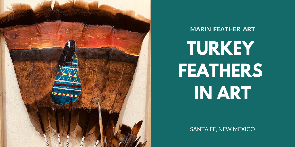 Incredible and beautiful #handpainted feathers. Wild turkey #featherdrawing by #PatriciaMarinMiranda. She paints beautiful artwork on wild turkey feathers. marinfeatherart.com/art.html #art #featherart