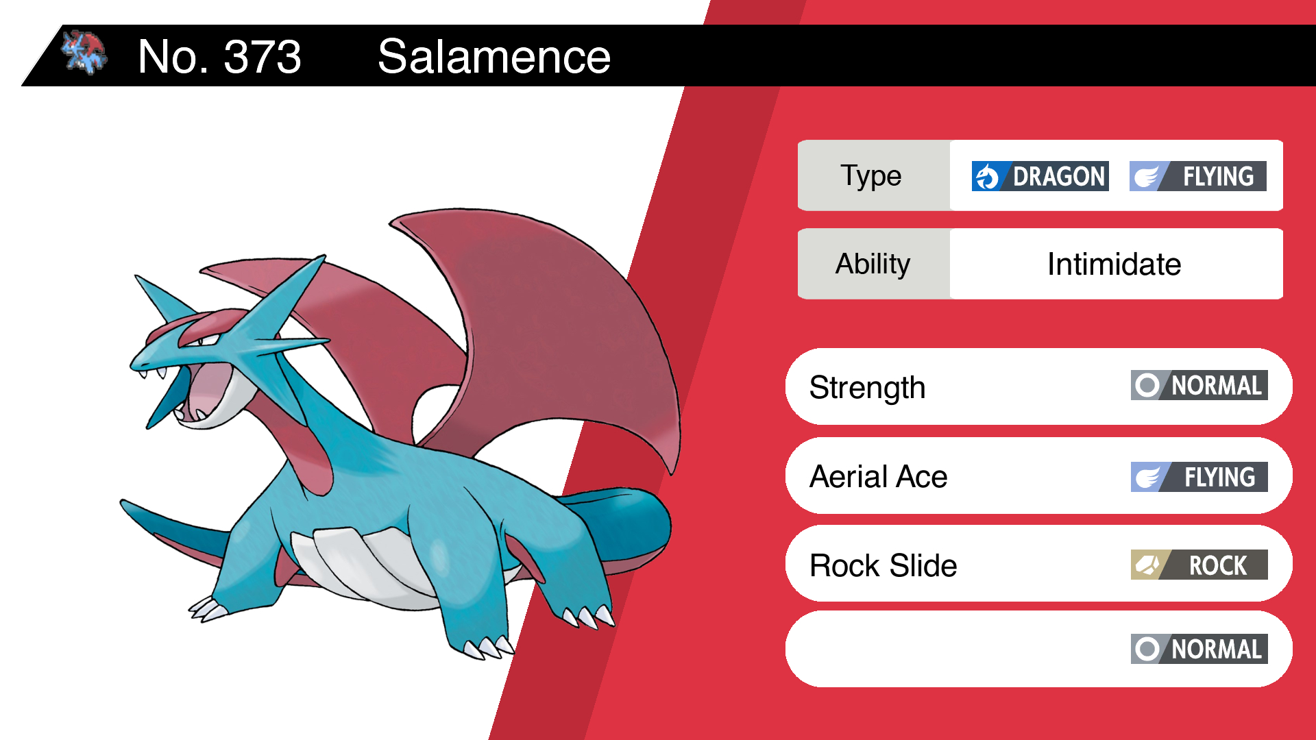 Random Pokemon Bot on X: “Salamence Ability: Intimidate Moves 