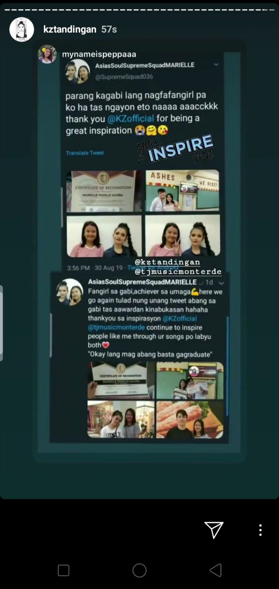 SupremeSquad036's tweet photo. "Okay lang mag-abang basta gagraduate." - @KZofficial 

Maraming salamat sa inspirasyon ate kaze. Missyoouuu, loveyoouu ❤️🤟

A year ago na rin pala magmula nung naging kzer ako. Happy first, more abangs to come 🎉😆 https://t.co/gIu79OdOK8