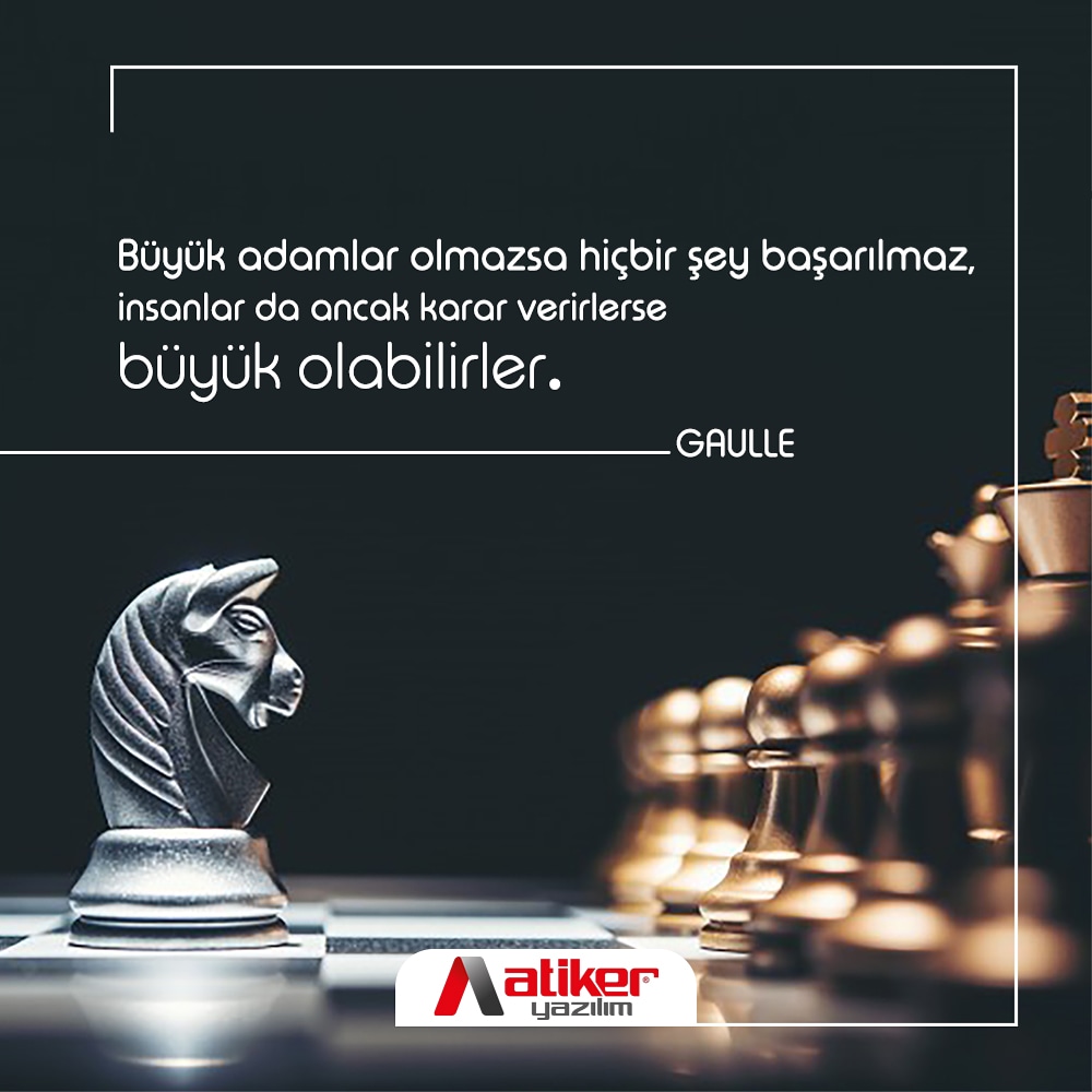 AtikerYazilim's tweet photo. Büyük adamlar olmazsa hiçbir şey başarılmaz, insanlar da ancak karar verirlerse büyük olabilirler.
GAULLE
#atikeryazılım #erp #atikim #atikik #atikcrm https://t.co/91tqX1wEFP