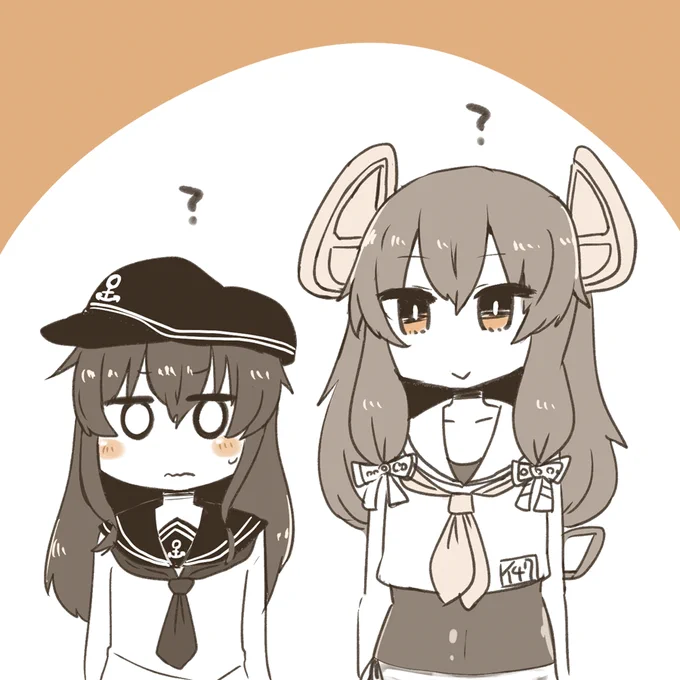なぜ並べられたかわかっていない二人 