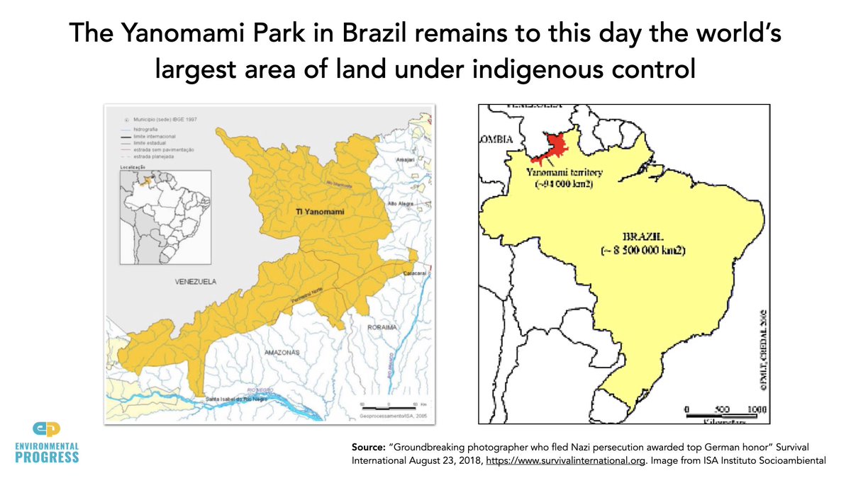 But isn't Brazil persecuting indigenous people?Many people are persecuted & oppressed in Amazon — I know, I lived there — but indigenous have also been given huge reservesA tribe of 19,000 Yanomami Indians control an area larger than the nation of Hungary (pop.: 10,000,000)