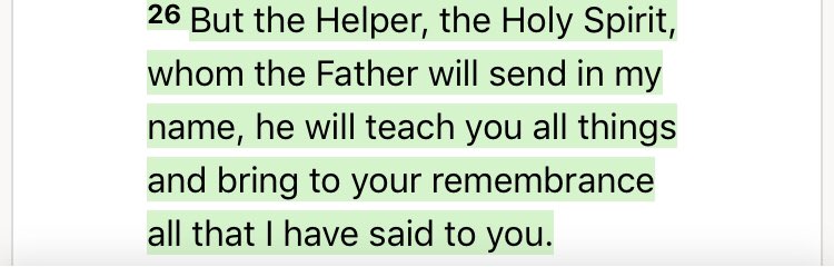 First of all, the Helper/Comforter/Spirit of Truth is identified as the Holy Spirit. This alone is enough to demonstrate that Muhammad isn’t the comforter but I’ll go on to show how the claim is impossible within the context of John.