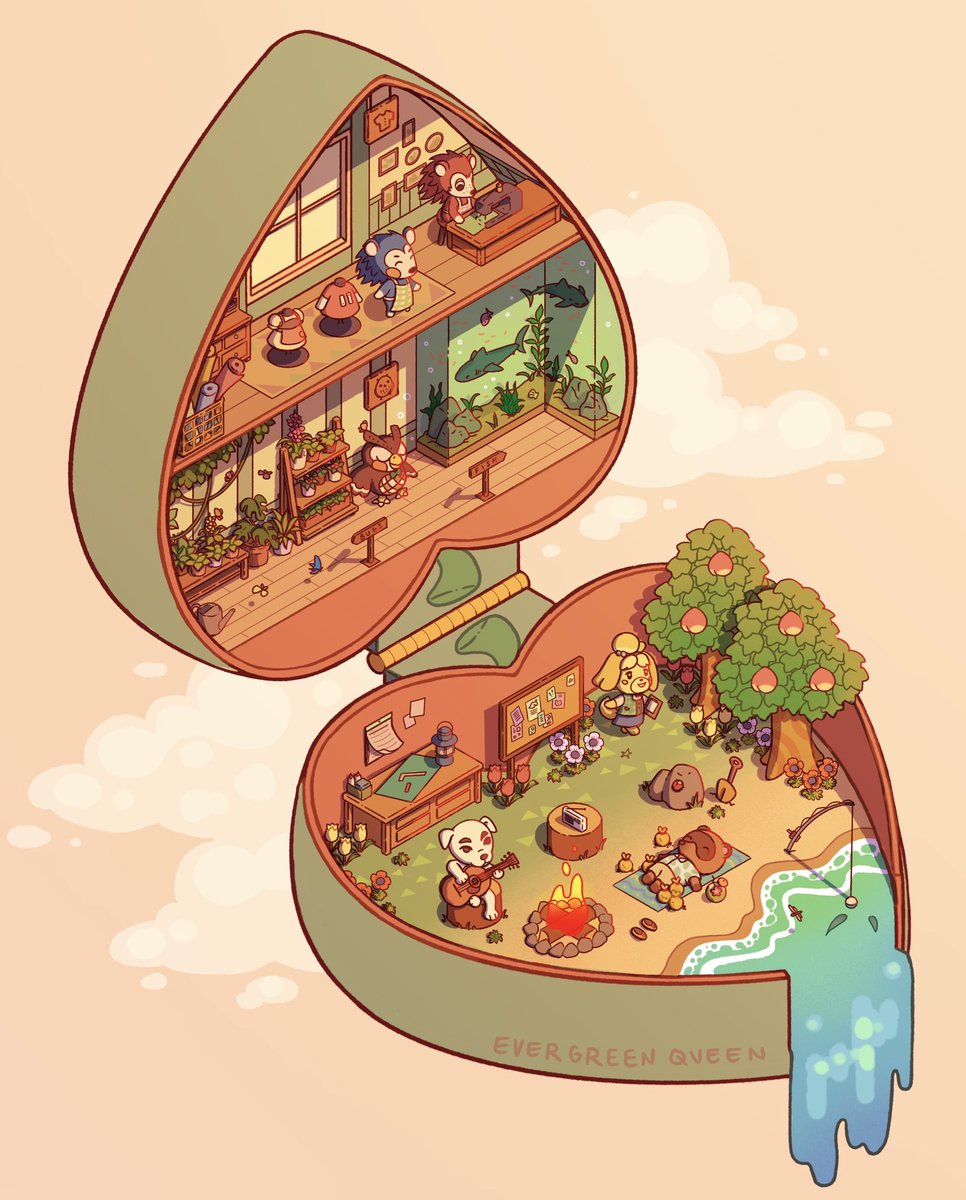 evergreenqveen's tweet photo. A collection of my animal crossing art https://t.co/tlvM5E6o0L