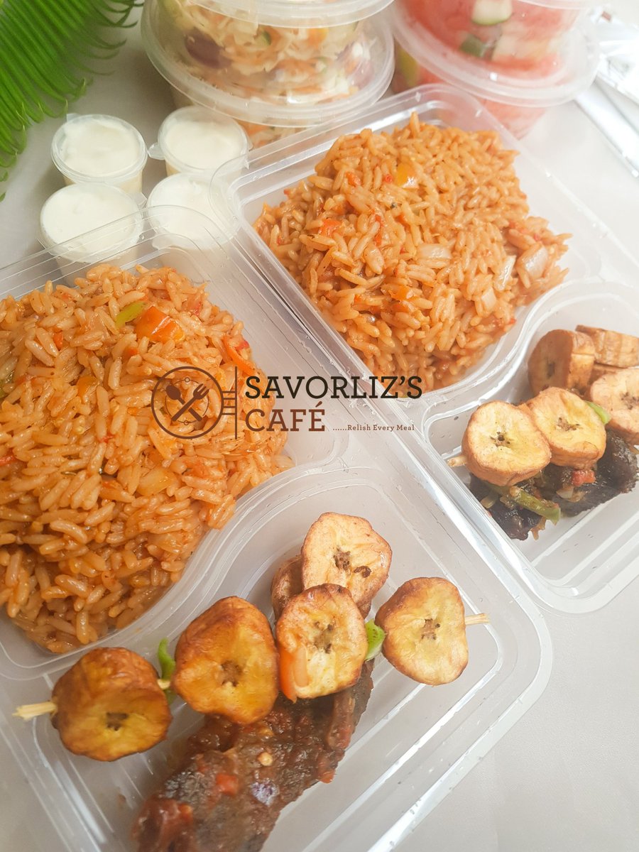 savorlizcafe's tweet photo. Just relass and let @savorlizcafe take kairoff of all your meals.
ʜᴏᴛ ꜱᴍᴏᴋᴇʏ ᴊᴏʟʟᴏꜰ ʀɪᴄᴇ, ᴘʟᴀɴᴛᴀɪɴ ᴋᴇʙᴀʙ, ꜱᴀʟᴀᴅ ᴀɴᴅ ʙᴇᴇꜰ ɪɴ ᴄʜɪʟʟɪ ꜱᴀᴜᴄᴇ 
#Adeboye|#RelassMerchOut|#UrSafeApp|#234EPbyRoxy https://t.co/YtUeRODd1s