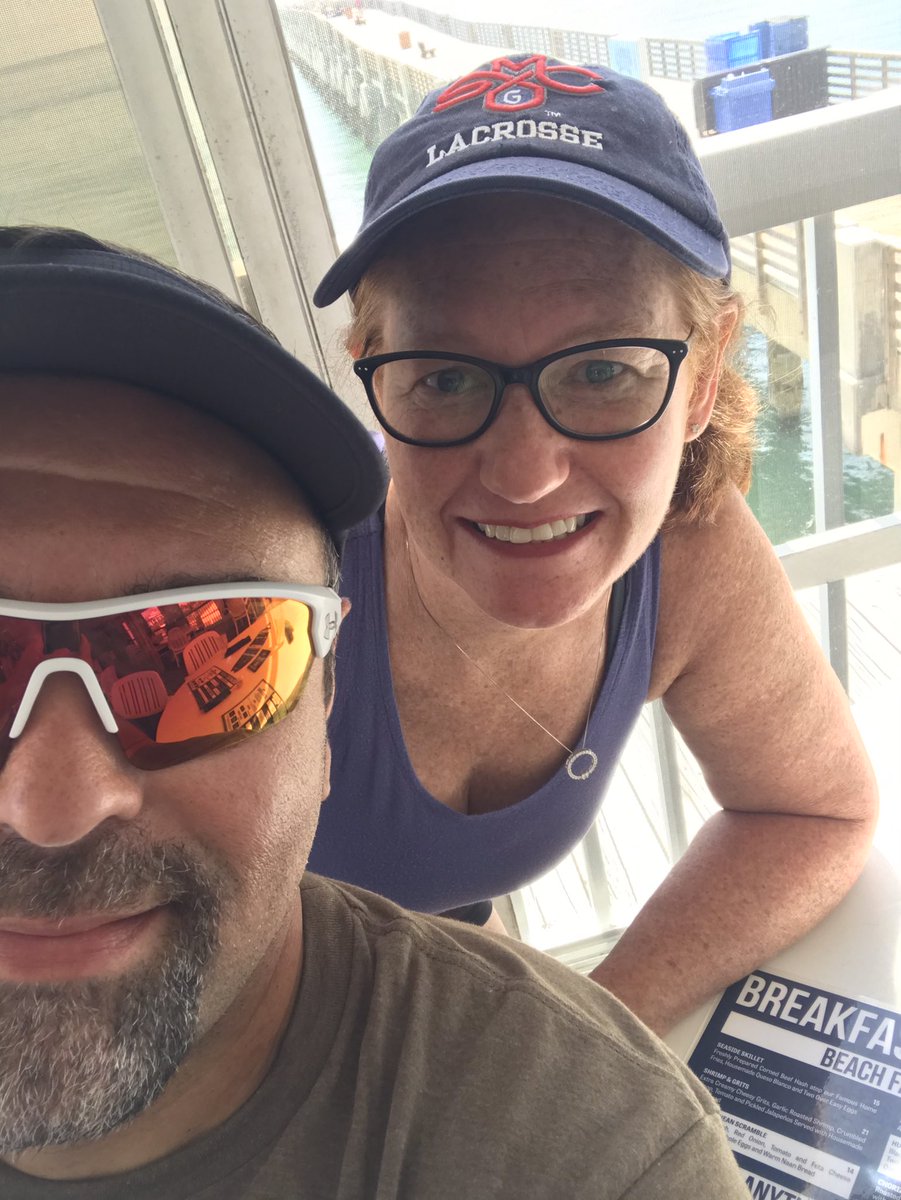 Enjoying a great breakfast at Benny’s on the Beach!  #bennysbeachfans