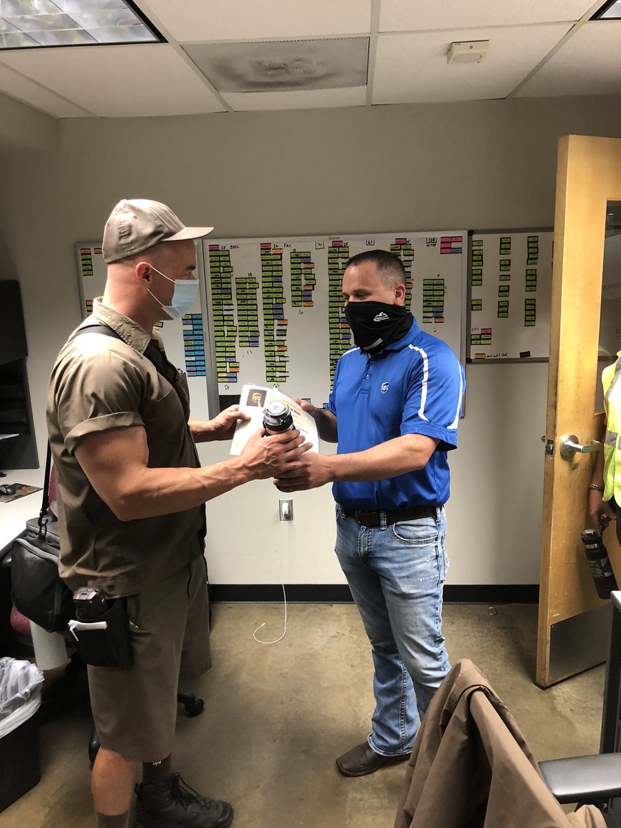 Michaeldbakerjr's tweet photo. Springdale Driver recognition day 2.  IRON MAN award.  These drivers worked multiple 6 day work weeks in the month of June.  Outstanding commitment from these guys. https://t.co/pPxq0ryIHB