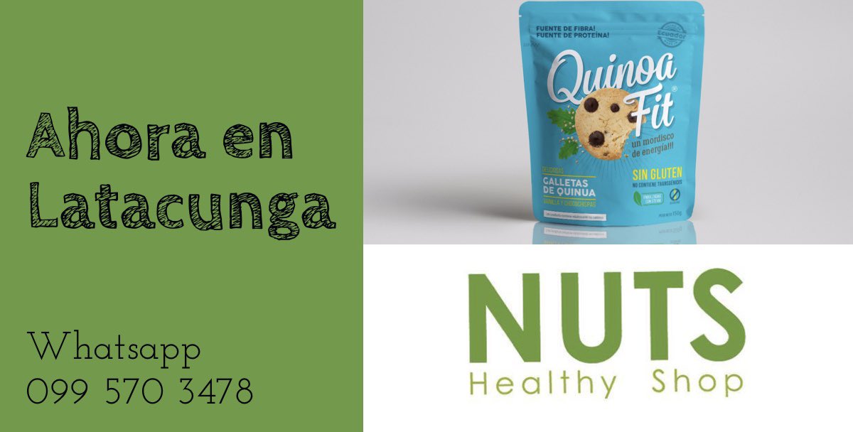 QuinoaFit's tweet photo. Ya estamos en LATACUNGA 🤩
🍃 NUTS Healthy Shop  🍃 

#glutenfree #libredegluten #quinua https://t.co/5VcQ25rKNw