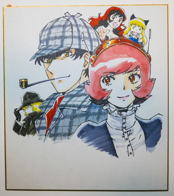 テイク2。描く前に単行本をチラッとチェックしただけで、ホームズもパンドラも当時の絵に近づいた。逆にうろ覚えによるアレンジがないので、描いた本人はちょっと面白くないような(笑)。 