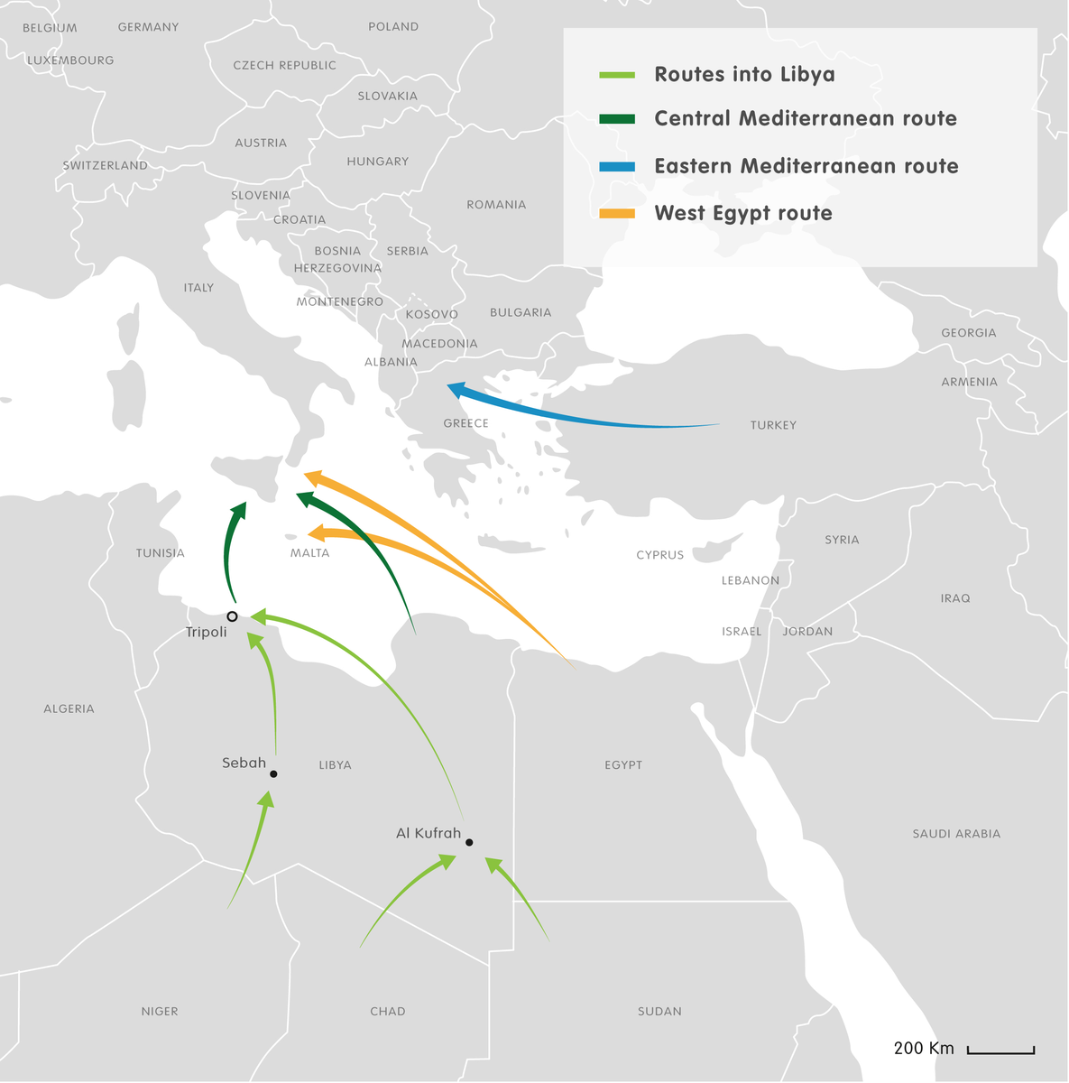 Certainly, at the time, the FPÖ was talking about potential new avenues for illegal migration, such as the ‘Albanian route.’ Libya was (comparatively) less unstable then, but it very likely would have been mentioned by chattering FPÖ circles. 17/