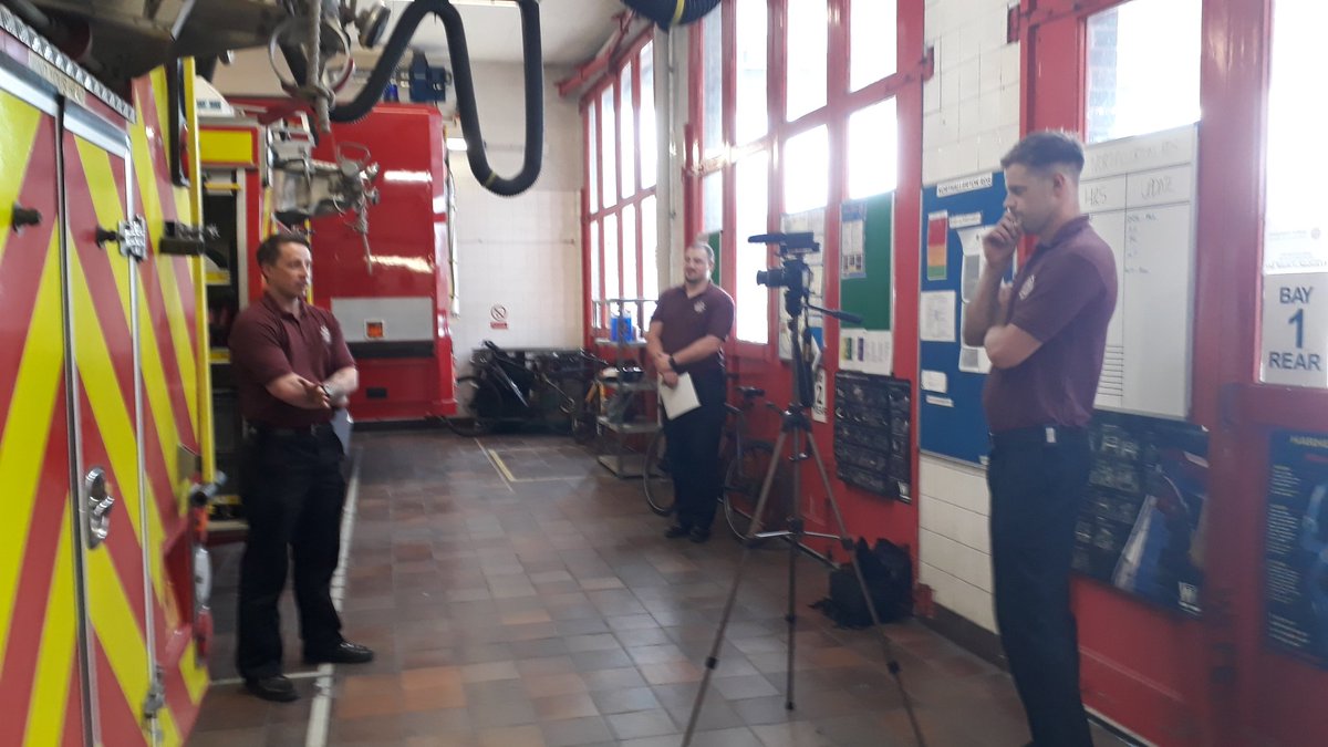 Filming the answers to some local school children's questions!