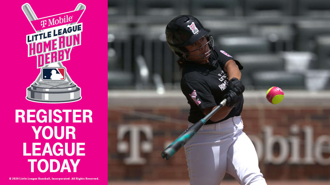 LittleLeague's tweet photo. Showcase your long ball hitters! Register your league for the @TMobile Little League Home Run Derby today! ⚾️🥎 #LLHomeRunDerby https://t.co/8hyA8I1KPA https://t.co/9AtwbJrfnp