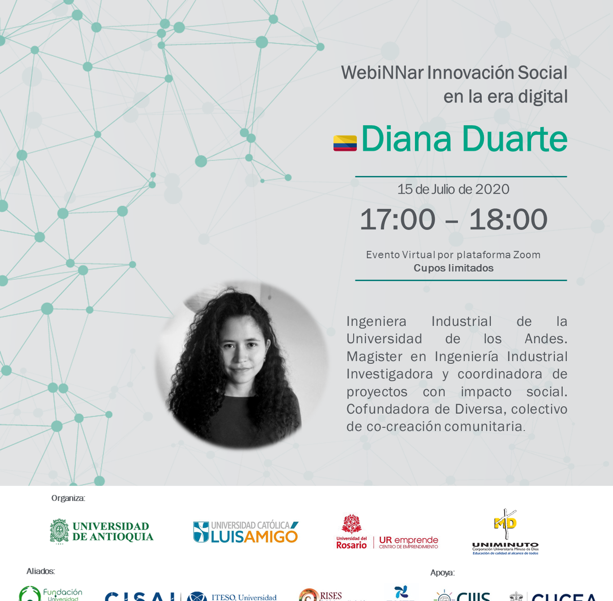 edesi_ibero's tweet photo. #EDESI_Invita a que seas parte del #WebiNNar "La Innovación Social en la era digital"
¿Cuándo y Dónde?
15 de julio 2020 / A través de ZOOM 👇🏽 https://t.co/rK0asEv6Ze
#Innovación #EmprendimientoSocial #InnovaciónSocial #Desafíos #Emprendimiento #DigitalTransformation https://t.co/pbVdsGEIit