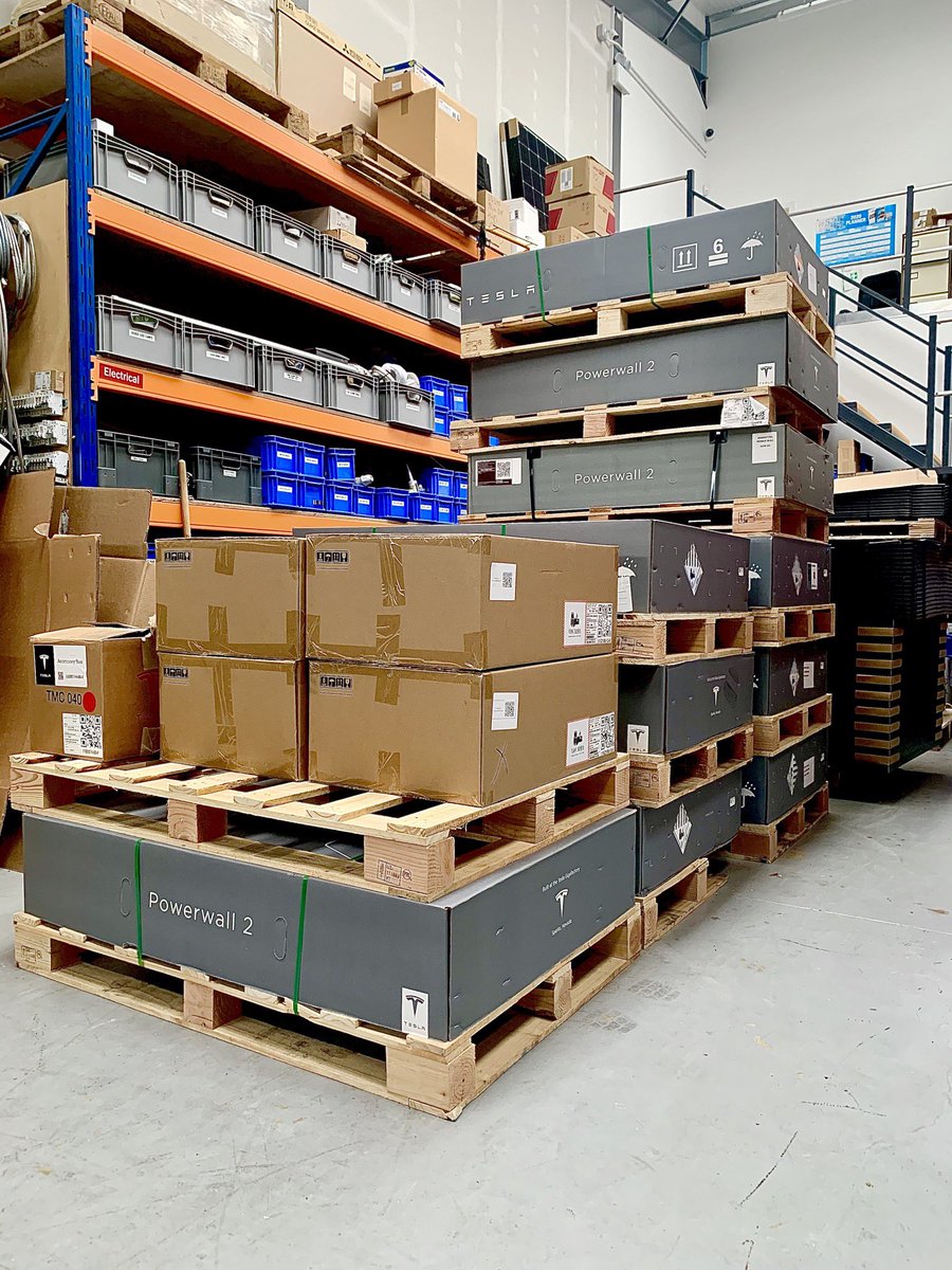 LtdManx's tweet photo. Lots of #TeslaPowerwall Installations keeping our #manxsolar team busy as ever this week! 😃 https://t.co/BgMJTHml8m
