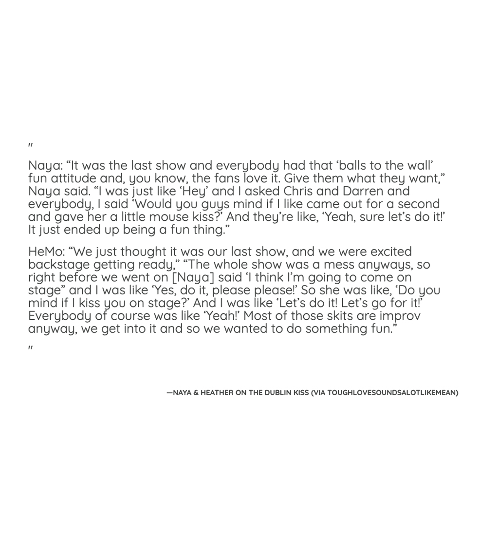 bridgetshahn's tweet photo. remember the brittana kiss during the glee live tour? https://t.co/ZwgYbJc29X