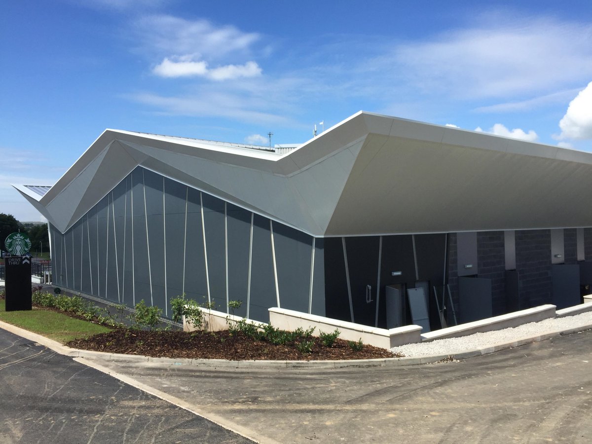 Called in at Welcome Break Sarn Park Services on the M4. Can’t believe it’s been 4 years this week since we handed over the new Service area Amenity building complete with Starbucks drive thru &amp; Burger King with Ecotricity / Tesla charging points.

#jwaarchitects #architecture