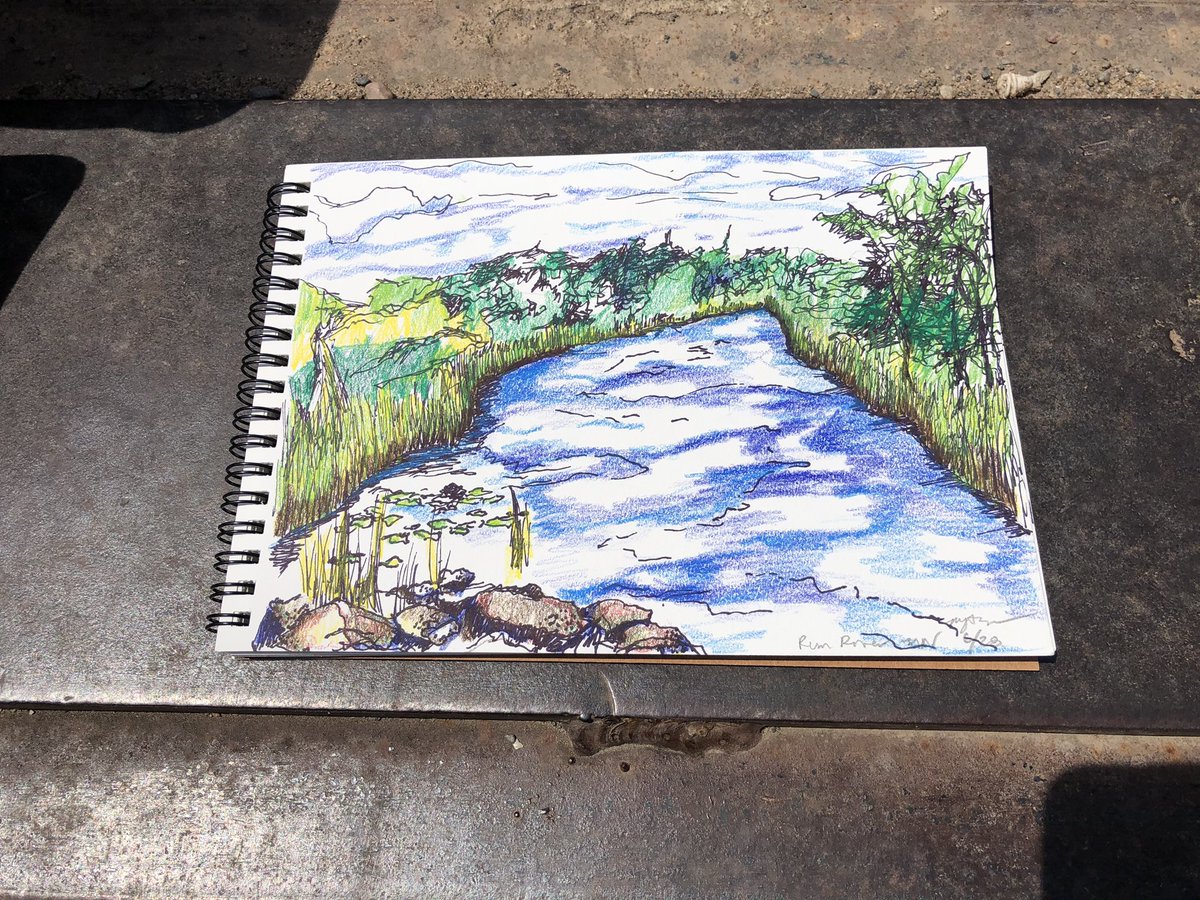 ArtExplorations's tweet photo. Traveling sketchbook adventures are so much fun.  I honestly love drawing from observation and find it so relaxing!!! https://t.co/Nd7p3qLp8e