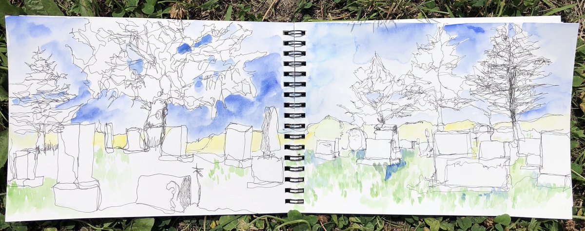 ArtExplorations's tweet photo. Traveling sketchbook adventures are so much fun.  I honestly love drawing from observation and find it so relaxing!!! https://t.co/Nd7p3qLp8e