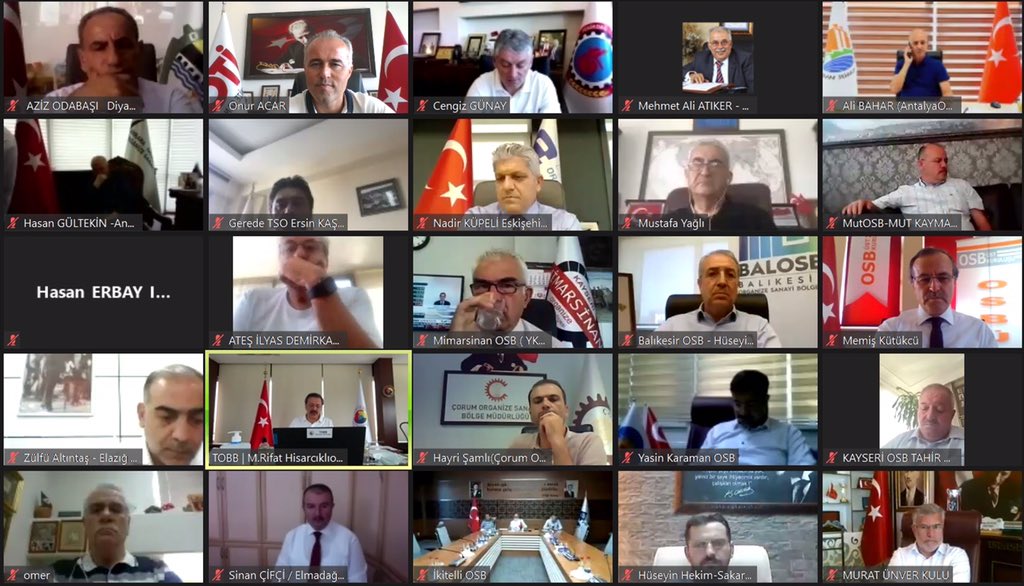 itobosb's tweet photo. OSBÜK nezdinde TOBB Başkanı Sayın M. Rifat Hisarcıklıoğlu’nun daveti üzerine bugün gerçekleşen Yüksek Koordinasyon Kurulu Üyeleri Yönetim Kurulu Video Konferansına, Osbük Yönetim Kurulu Başkanı Sn. Memiş Kütükçü’nün yanısıra OSBÜK Yüksek Koordinasyon Kurulu üyeleri katılmıştır. https://t.co/rZTekVlljQ