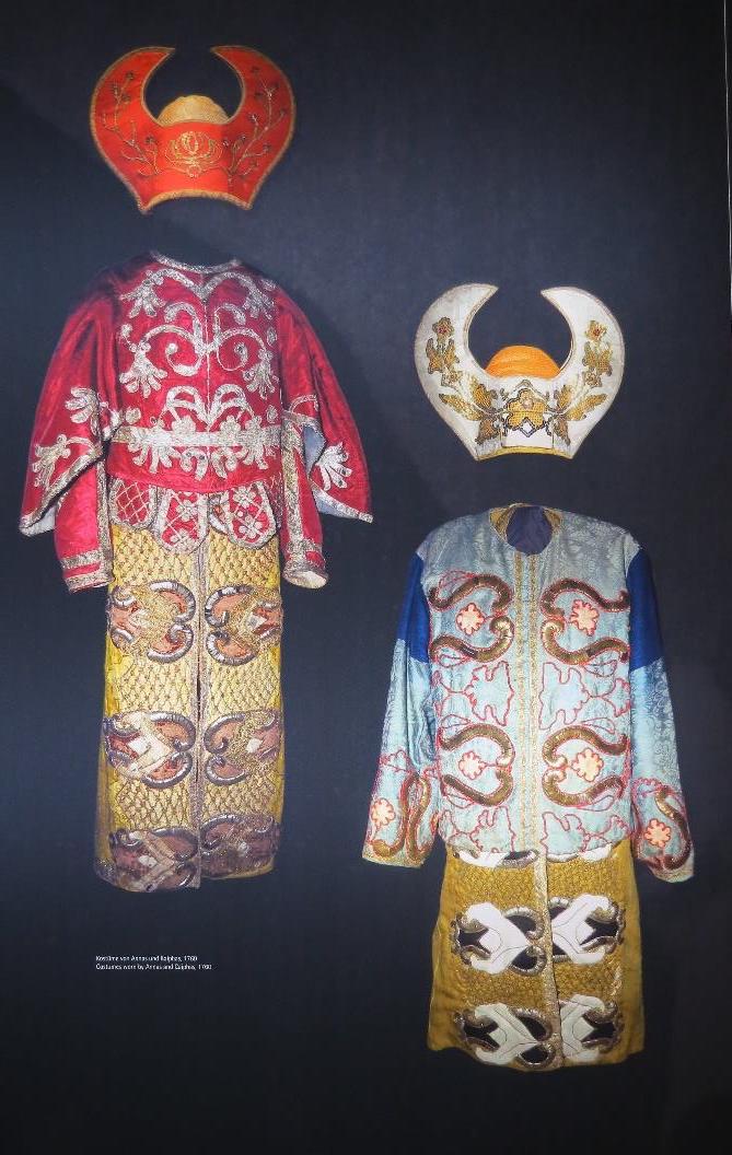 These 18th century costumes from the Oberammergau Passionsspiel, utilized this, now well-established colour combination of yellow and red. (They also show an amazing Orientalism that is a topic for another post): 13/