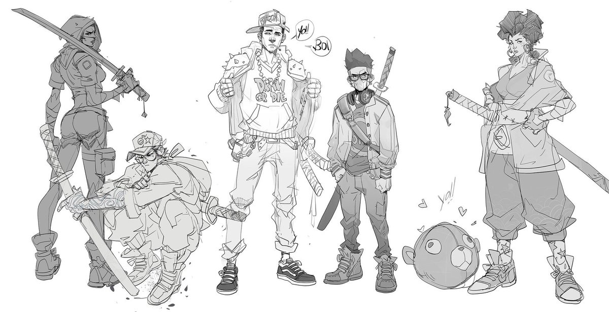Yo #OriginalContentArtist here are my two side projects and OC while on my video games and comic endeavors ? #l3arbisamurai #sinbadfleet