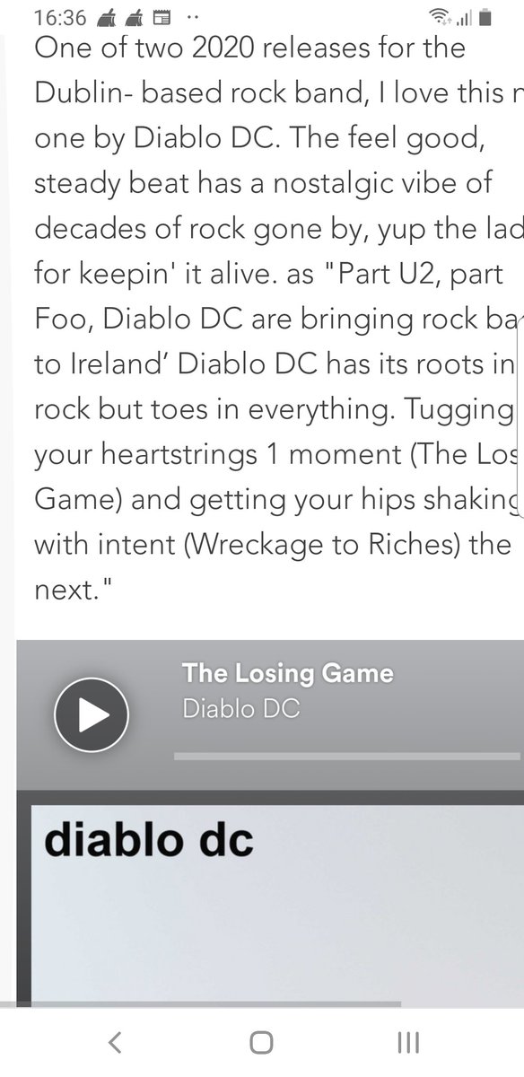 Diablo_DC_'s tweet photo. Cheers @fruitsonic @TotallyIrish98 for giving indie Irish Rock a leg up https://t.co/FGDoDvJJ4K