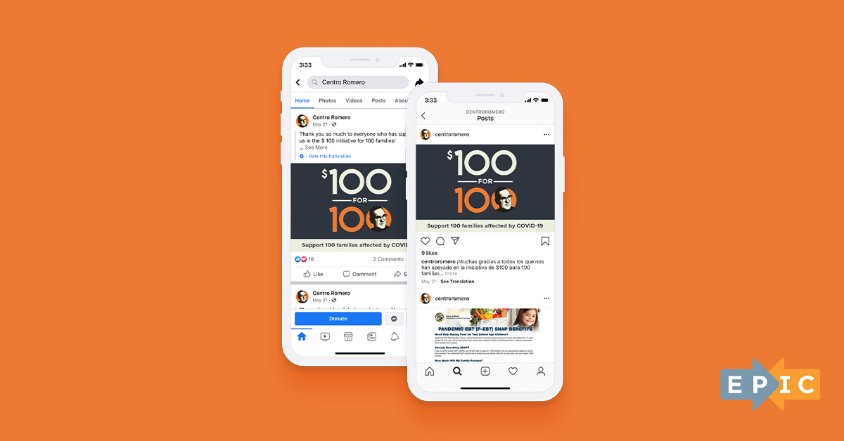 iamepic's tweet photo. #EPIC Sprints in Action No.1: Centro Romero 
We designed powerful social and PSA tools. Kudos to: CD #Dan Bowens; Designer #Trent Busakowski; Copywriter #Emily Throm; Strategist @Chris Millichap. That’s the way to be EPIC! Join a future EPIC team: https://t.co/Q9ui0TgGrH https://t.co/P3O2OAB4i1