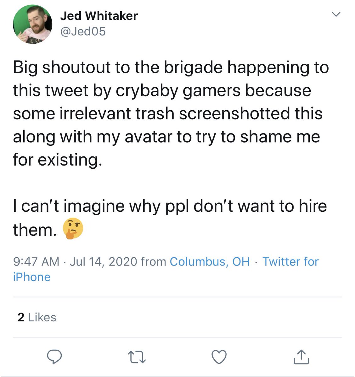 Hey  @jed05, calling me irrelevant is bold considering I have 37,394 more followers than you, I occasionally break big stories, & my riot coverage got 11million+ views on twitter. Your claim to fame is shoving Joycons up your ass & seemingly DMCA’ing me to give bad actors my addy  https://twitter.com/sophnar0747/status/1268552361011810304