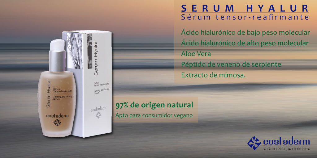 costaderm_'s tweet photo. SERUM HYALUR. Optimiza las funciones vitales de la piel, lucha de forma eficaz contra los signos de fatiga y envejecimiento.
Potencia la auto regeneración de la piel y le devuelve la firmeza y luminosidad perdida.

Formulado para todo tipo de pieles. 
Producto apto para veganos. https://t.co/TqIIoF5XCI