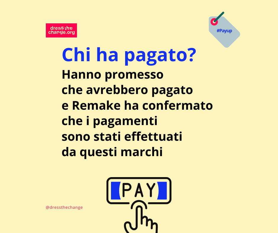 dressthechange's tweet photo. Quali aziende hanno pagato i loro debiti grazie al movimento #payup?
L’hashtag è riuscito a far circolare 15 miliardi di dollari di stipendi non pagati! @remakeourworld https://t.co/z4okKo56Cd