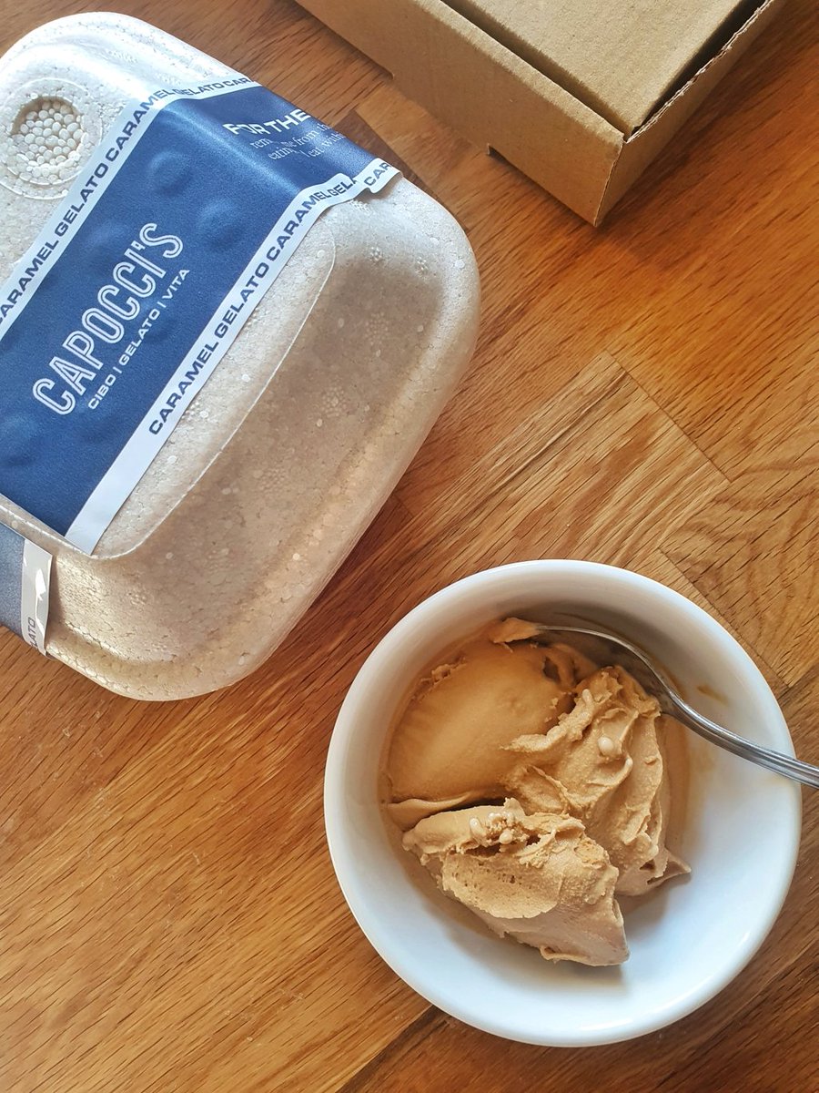 ElsaEats's tweet photo. What's better than a nice homemade gelato from @capoccis_! The recipe is a Capocci family secret and is delivered in a green compostable packaging made of biofoam.

Want to try some? You can find them on Deliveroo or you can collect from their place in #Stretford https://t.co/rS9y2kOEKl