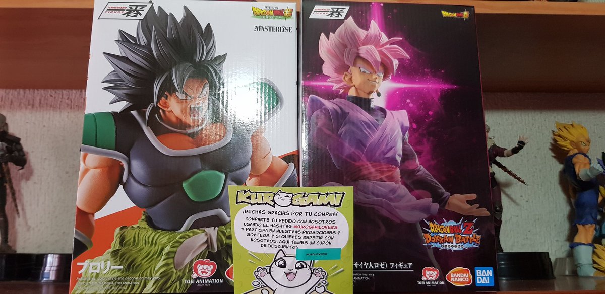 Yakal83's tweet photo. Y mañana otras dos figuracas de #DragonBallSuper. PD. Regalarme otra cosa en vez de piruletas tacaños 😂 @kurogami_team
#Broly #GokuBlack #SsRose https://t.co/2YO8892z9Z